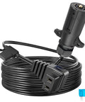 Heavy Duty 7 Pin Trailer Plug To DC 12V Power Cord Cable For Car Fridge Freezer Portable Cooler And RV Truck Charger With 10 Foot Wire