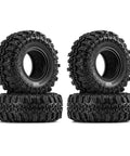 Grippy Soft Rubber Rock Crawler Tires 1.0 Beadlock Fit For 1/18 And 1/24 RC Cars, 4 Pack 56x22mm, S5 Compound With Foam Inserts