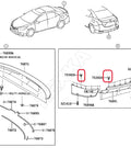 Diagram illustrating components of Front And Rear Spoiler Molding Clip Kit 25 Pcs For Toyota And Lexus Cars OEM 75392-35220