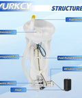 Diagram of Fuel Pump Module Assembly With Sending Unit For Honda Civic 2001 2002 2003 2004 2005 showing components.