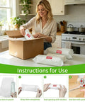 Person using 500 Pack Dish Packing Supplies With Foam Wrap Pouches And Sheets For Moving Dope Set Of Assorted Sizes to pack dishes