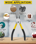 Boosden 6.5-inch side cutters with yellow/black grips, spring-loaded flush cutter for jewelry making