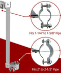 Beefy Heavy Duty Gate Closer With Steel Bar And Adjustable Self Closing Gate Spring showing pipe fittings