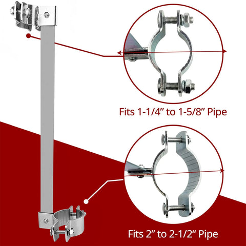 Beefy Heavy Duty Gate Closer With Steel Bar And Adjustable Self Closing Gate Spring showing pipe fittings