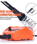 Dual LCD Soldering Station All In One Pro Grade Hot Air Rework Tool With Adjustable Temperature and Airflow, anti-scald holder