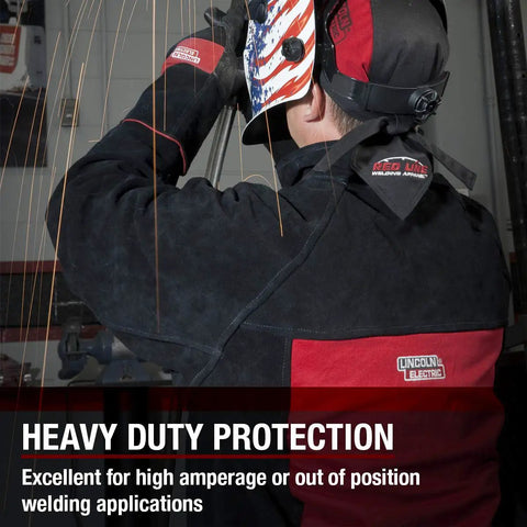 Beefed Up Heavy Duty Leather Welding Jacket For High Amperage And Out Of Position Work With Full Leather Front And Sides XL K2989