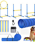 Backyard Dog Agility Course Set All In One Obstacle Kit With Pro Grade Hurdles Jump Ring 8 Weave Poles Tunnel Pause Box