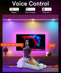 Smart LED Can Lights 5 To 6 Inch, WiFi Recessed RGB Color Changing Downlights used for voice control in modern living room