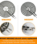 Electric Stove Burner Replacement Kit With Two 6 Inch ERS30M1 Burners And Two 8 Inch ERS30M2 Elements For GE Hotpoint Kenmore