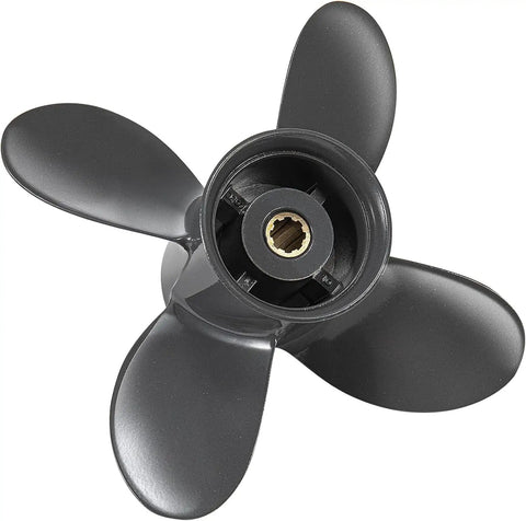 9.25 By 10 Inch Aluminum Outboard Propeller For Honda 8-20HP Right Hand 8 Spline 4 Blade OEM 58134-ZV4-010AH