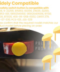 Rock Solid Replacement Safety Power Switch Key That Stops Sneaky Sudden Starts Cold And Keeps Your Table Saw Reset A Total Breeze For Every Weekend Warrior, close-up on compatible safety switch with yellow button.