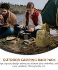 Camouflage Large Capacity Backpack For Outdoor Fishing And Camping With Durable Oxford Cloth