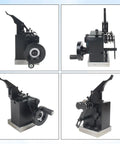 RATTMMOTOR HRV60 mini punch grinder tool, black metal body with base plate, shown from multiple angles