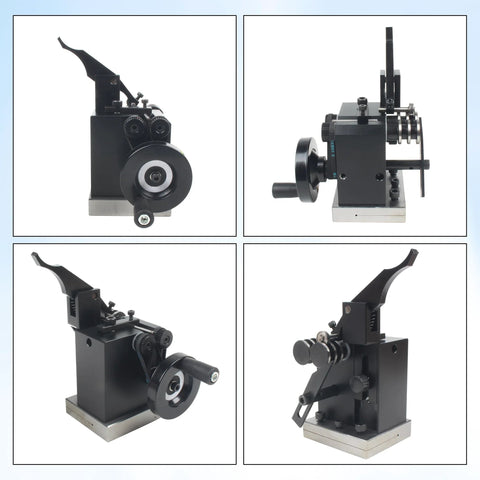 RATTMMOTOR HRV60 mini punch grinder tool, black metal body with base plate, shown from multiple angles