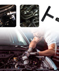 Mechanic using Six Size Silicone Vacuum Hose Kit With 4.9Ft Length And 64 Vacuum Line Connectors for engine repairs.