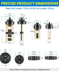 ECO Electrode Replacement Kit For Intex Krystal Clear Saltwater System dimensions and parts overview.