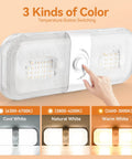 Interior RV Dome Lights Kit With 1700 Lumen Output, 3 Color Modes, 12V LED, adjustable light showcasing crystal finish