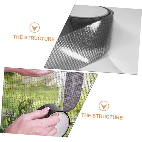 Two Roll Pack Window Screen Repair Tape With Strong Adhesive Self Adhering Patch Kit Breathable Mesh For Quick Fixes On Screen Doors Tents And RVs Easy To Cut Durable Patch