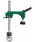 No Nonsense Quick Adjust Drill Press Hold Down with chrome vertical shaft and rubber foot for woodshop stability.