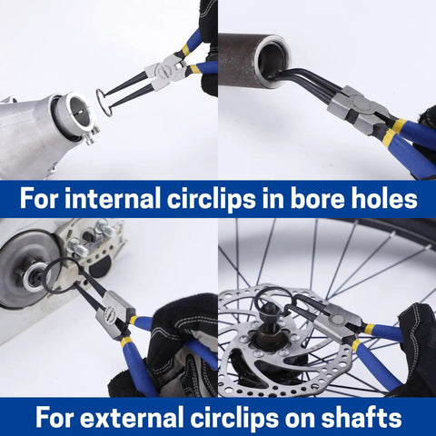 7 Inch External Snap Ring Pliers Heavy Duty Circlip Pliers For Removing And Installing Retaining Rings With Straight Jaw Cr V Steel Pro Grade Tool For Shafts And Bore Holes used in various applications.