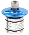Premium Aluminum Expansion Screw Built Like A Tank Fits 23.5 To 25.8 Mm Tubes Solid Fork Standpipe Headset Hardware Kit in blue