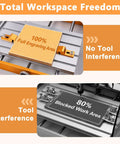 Image showing 100% full engraving area with Heavy Duty Aluminum Hold Down Clamps For CNC Routers And Woodworking.