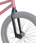 Close-up of a silver 20 Inch BMX Front Fork Crafted From Chromoly Steel For Hardcore Strength And Lightweight Performance
