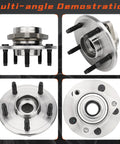 Front Wheel Hub And Bearing Assembly For Dodge Ram 1500 2002 2003 2004 2005 2006 2007 2008 Five-Lug Non-ABS Truck Wheel Hub Replacement Durable Japanese Grease Lubricated Bearings