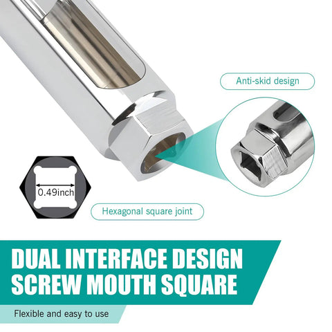 Oxygen Sensor Socket Wrench For Easy Dismantling I Type 45 Steel Rustproof Hex Head Induction Sensor Disassembly Tool