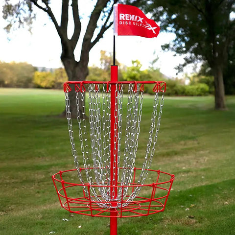 Royal Blue Double Chain Disc Golf Practice Basket Portable Metal Target With 24 Zinc Coated Chains In Two Layers