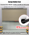 Wayne Dalton garage door bottom weather seal, black rubber extrusion, 16 ft length
