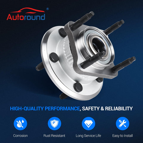 Beefed Up Rear Wheel Bearing And Hub Assembly For 2006 To 2010 Jeep Commander And 2005 To 2010 Grand Cherokee, Rear Left And Right Pair