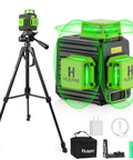 360 Degree Self Leveling Laser Level With 47 Inch Tripod 3x360 Cross Line Green Laser For Construction Tiling And Picture Hanging