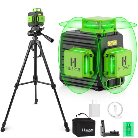 360 Degree Self Leveling Laser Level With 47 Inch Tripod 3x360 Cross Line Green Laser For Construction Tiling And Picture Hanging