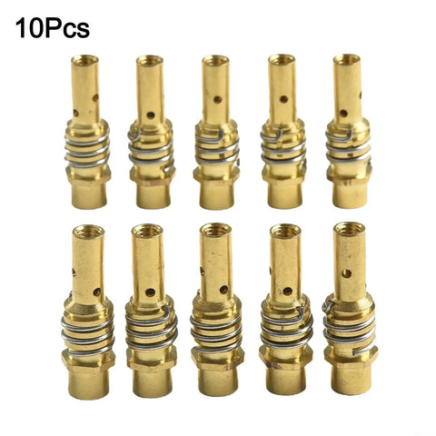 Gas Nozzle Holder With Spring For MIG MAG Welding Torch Workhorse Copper Contact Tip Holder Compatible With MB 15AK Series 10 Pack