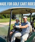 Magnetic Base Golf Cart Portable Fan, Rechargeable Battery Powered, 3 Speeds for Strong Airflow on cart with golfers