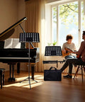 Folding Music Stand Portable With One Step Setup And Tool Free Height Adjustment Thickened Steel Frame For Orchestra Church And School
