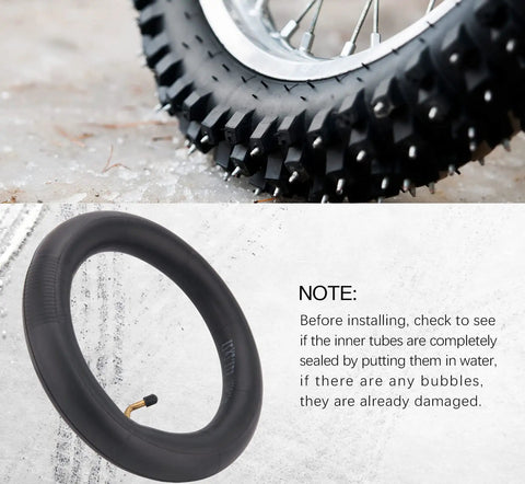 Two Pack 12.5x2.25 Inner Tubes Fits 12 To 12.5 Inch Tires For Pocket Bikes, Gas Scooters, Electric Scooters, Mini Bikes, Mobility Scooters And More - Easy Install, Durable Tube For Everyday Rides with tire and installation note