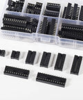 DIP IC Socket Adapter Kit With 6 8 14 16 18 20 24 28 Pin Sockets Solder Type Connector Set in a plastic case