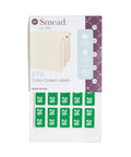 2026 Year Labels 250 Pack Green Color Code File Folder Labels With Wraparound End Tab Design Durable Laminated For Fast Easy File Organization And Date Tracking in packaging with visible green labels and file folder image.