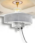 Heavy Duty Motorized Chandelier Hoist Lift System With Remote Control For Villas And High Ceilings, detailed view of ceiling mounted unit.
