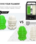 Comparison of 3D filament drying effect with 3D Printer Filament Dryer Box With Auto Rotation And Humidity Hold shown on the side