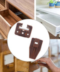 10 Sets Brown Plastic Drawer Track Slides And Glides With Mounting Screws For Home Makeovers Hella Durable No Sweat Setup Smooth Glide Replacement Hardware displayed in drawer inserts.
