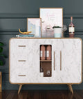Sideboard with 36 Inch By 200 Inch Matte Marble Countertop Contact Paper Peel And Stick Waterproof Self Adhesive Wall Covering white and gray marble