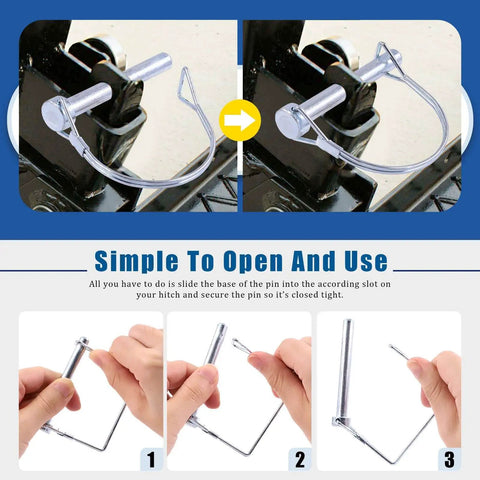 216 Piece PTO Pin And Cotter Pin Kit Glarks With R Clips And Needle Nose Pliers for cars, trailers, trucks, lawn mowers.