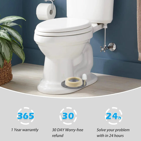 Toilet Flange With Wax Ring Replacement Kit For 3 Inch Or 4 Inch Pipes with Bolts PVC Flange Repair Kit in use on toilet