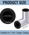 Product dimensions for 6 Pack Elbow Water Pipe Insulation Tubing With Aluminum Foil For 1 Inch Copper Pipes Heat Retention Foam Sleeve Outdoor Freeze Protection Weatherproof Water Line Insulation Kit
