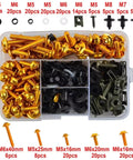 Ride Ready Bolt Kit For Monster 821 796 797 696 950 And Multistrada 1200 Ducati Motorcycles Nuts Screws Washers Hardware Assortment In Yellow Finish Premium Quality, M5-M8 kit