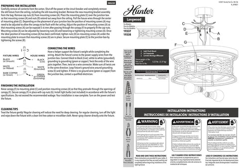 Installation guide for Round Rustic Flush Mount Ceiling Light In Onyx Bengal Finish Dimmable And Medium Size