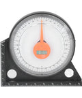 Slick Magnetic Angle Finder Tool With Clear Scale And Heavy Duty Plastic Build For Carpentry Woodworking And Metalworking Tasks That Bring In Hella Precise Readings Zero Hassle Guaranteed, showing 0-360 degree scale.
